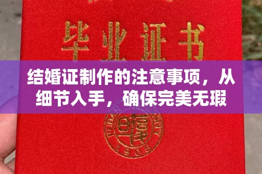 南海结婚证制作的注意事项，从细节入手，确保完美无瑕