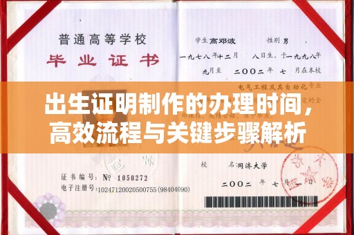 南海出生证明制作的办理时间，高效流程与关键步骤解析