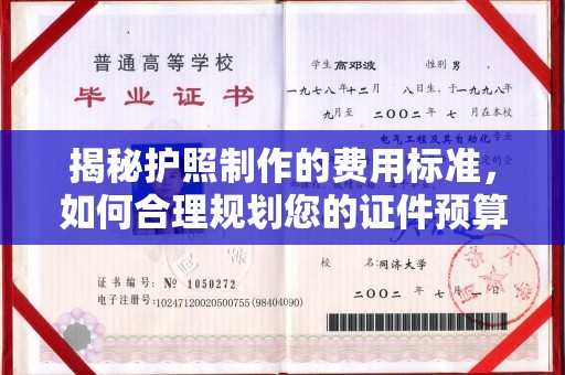 南海揭秘护照制作的费用标准，如何合理规划您的证件预算
