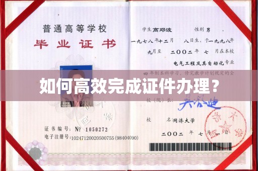 南海如何高效完成证件办理？