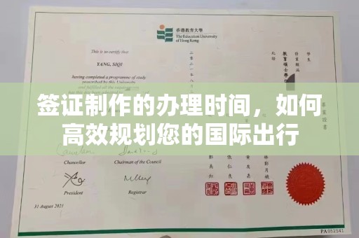 南海签证制作的办理时间，如何高效规划您的国际出行