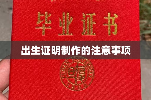 南海出生证明制作的注意事项