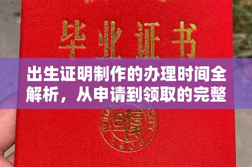 南海出生证明制作的办理时间全解析，从申请到领取的完整指南