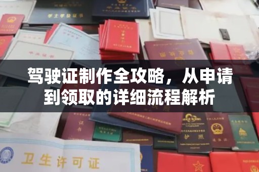 南海驾驶证制作全攻略，从申请到领取的详细流程解析